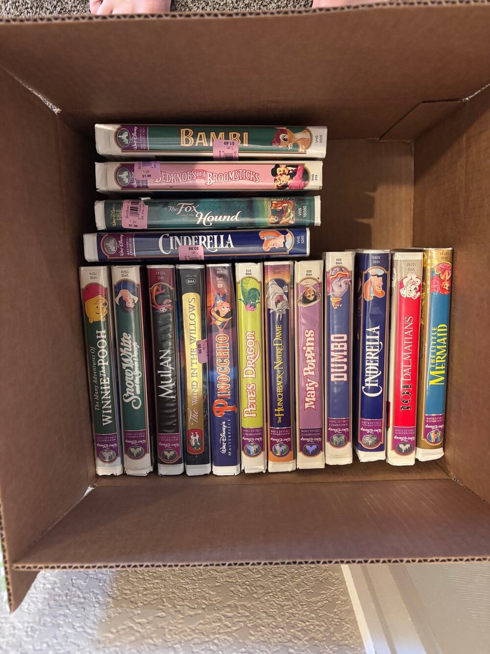 Walt Disney Masterpiece Collection VHS Lot of 16 Classic Clamshell Movies